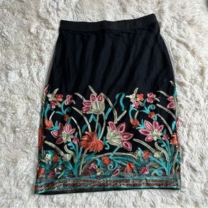 Skies are Blue Embroidered Skirt Size Small